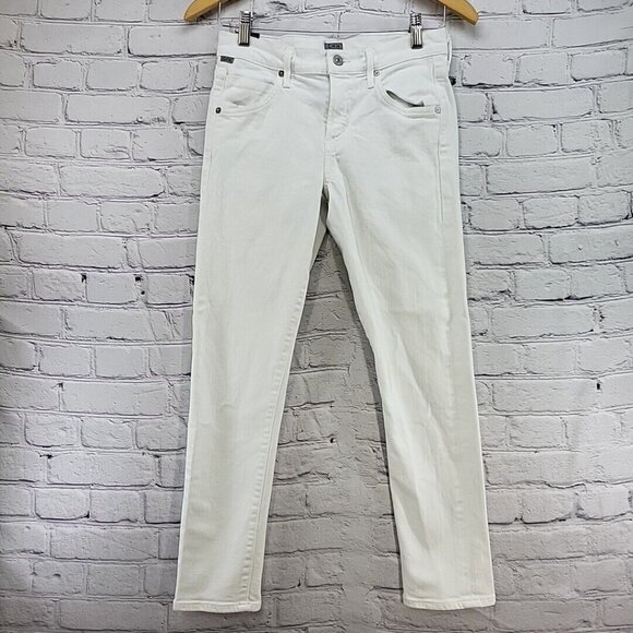 Citizens Of Humanity Denim - Citizens of Humanity Elsa White Jeans Womens Sz 24" Waist Midrise Slim Fit Crop